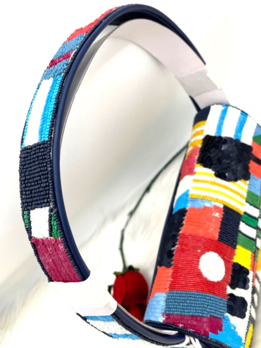 AUTH NWT Staud Tommy Glass Bead Sequin Shoulder Bag In Sails UP ~NEW Arrival~ - Picture 11 of 16